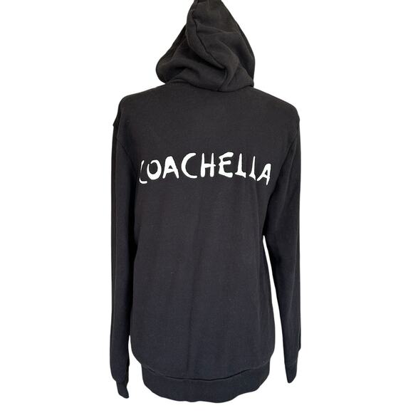 H&M X Coachella Festival Full Zip Hoodie Jacket‎ Small Black Music Goth Grunge - Picture 1 of 11